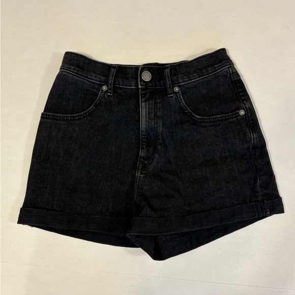 Express black cuffed jean mom shorts shortie shorts size 4 - Picture 5 of 5